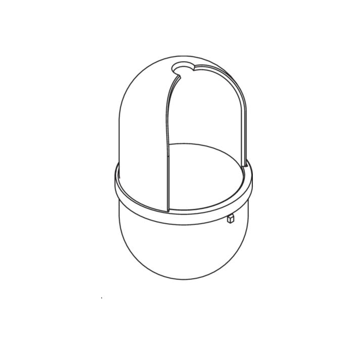 Hewi 477 Toilettenbürstenbehälter 6855395 matt, für WC-Bürstengarnitur 477.20.100, felsgrau