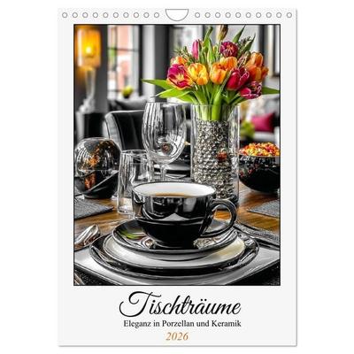 Tischträume. Eleganz in Porzellan und Keramik (Wandkalender 2026 DIN A4 hoch), CALVENDO Monatskalender