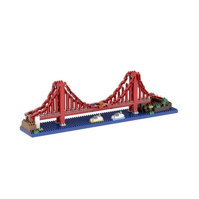 BRIXIES 200217 - Golden Gate Bridge, 3D Konstruktionsbausatz aus Ministeinen, ca. 630 Teile