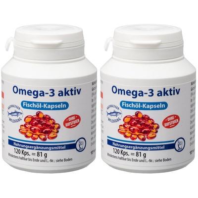 Omega 3 Aktiv Fischoel KAP x2 2x120 St Weichkapseln