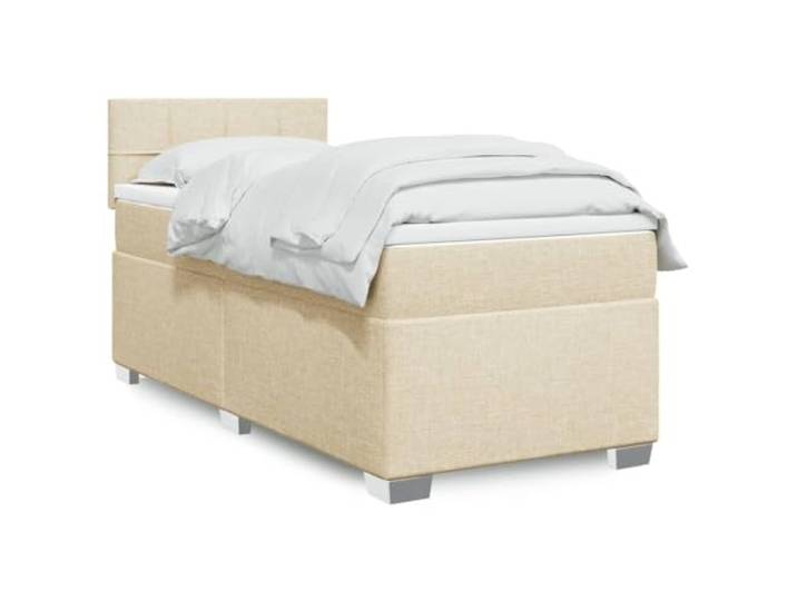 RJPLMFV Lattenrost mit Taschenfederkernmatratzen, 90 x 190 cm Strapazierfähiges Polyestergewebe, abnehmbarer Bezug, waschbar, Kopfteil inklusive, stabiles Design