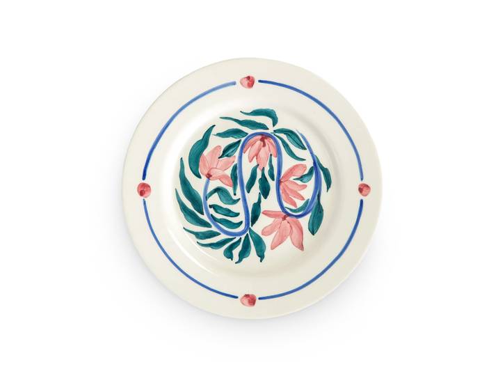 Mateus Assiette plate Flowers water lilies Ø28 cm Blanc