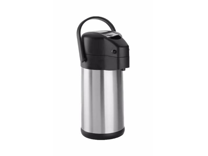 Hendi Thermoskanne zum Pumpen, 3 L Thermoskanne zum Pumpen – Gastro Kaffeemaschine/Gastro Getränkespender – edelstahl