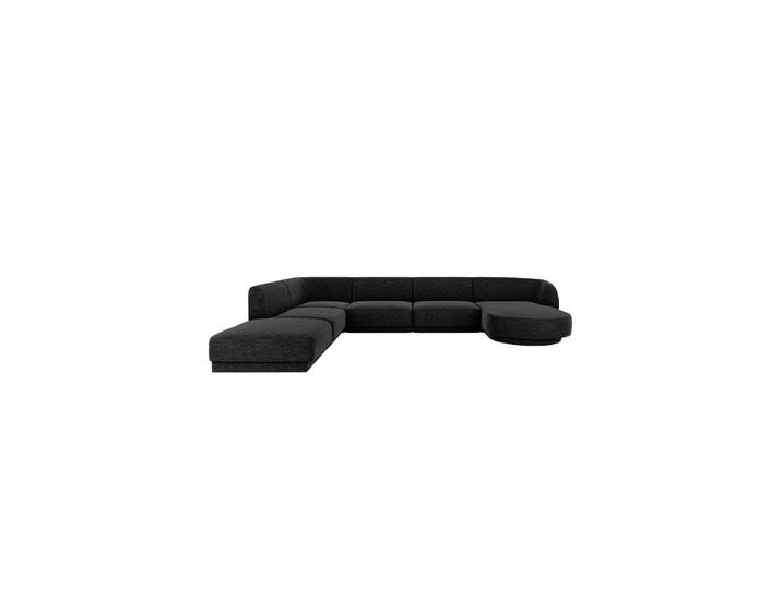 Modulares Design Panorama „Miley“ (6/7-Sitzer) Chenille Schwarz Chosen by Bloomingloft