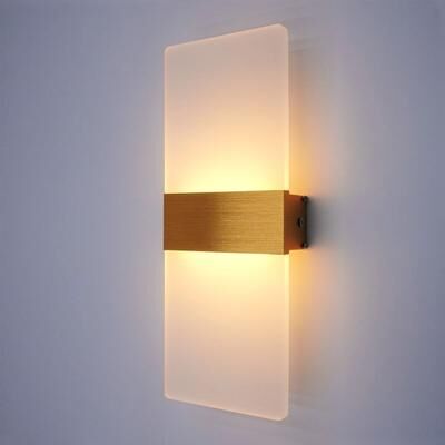 Uplift Picks Modern LED Wall Lamp Minimalist Indoor Wall Sconce Lighting Fixture gold