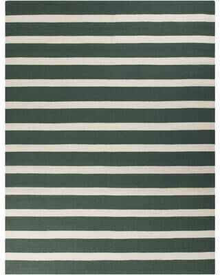 Livabliss Hand-woven Green Wool Frontier Reversible Area Rug - 8' x 11' - 8' x 11'
