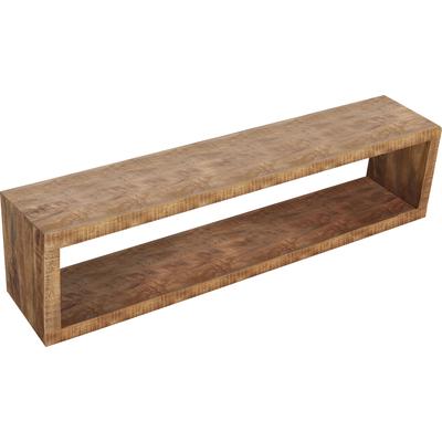 Wandregal MÖBILIA, braun, B:80cm H:20cm T:15cm, Massivholz, Regale, Wandregal