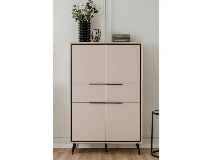 Buffet Haut Taupe 4 Portes 2 Tiroirs Avio
