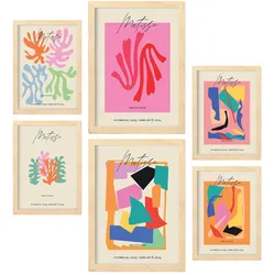POSTER Set Mit 6 Matisse Sammlung A3 & A4 Rahmen Aus Hellem Holz