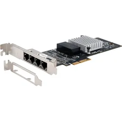 EXSYS EX-60204 - Netzwerkkarte, PCIe, Gigabit Ethernet, 4x RJ45