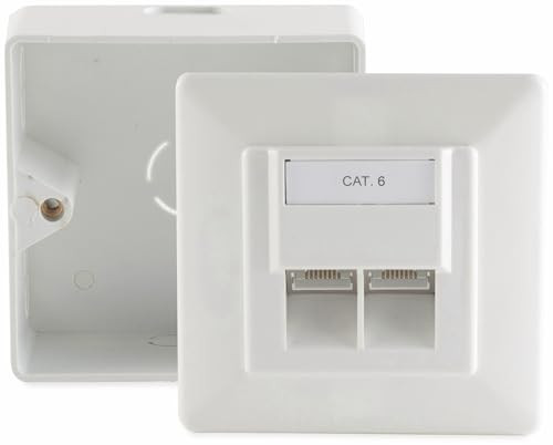 S/Conn Maximum Connectivity Cat.6 aansluitdoos 2-voudig AP/UP zuiver wit