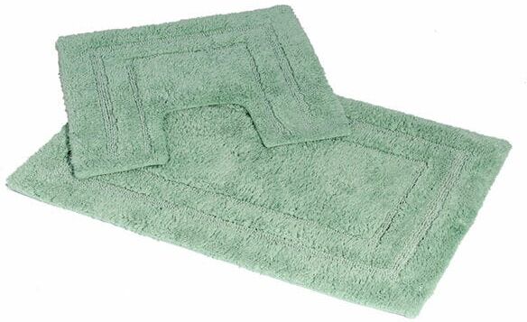 Showerdrape Pinnacle Spearmint 2 Piece 100% Cotton Bath Mat Set