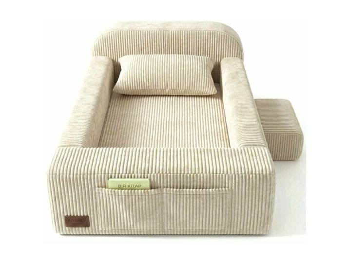 Bettsofa Luvia Creme Leinenstoff B 118 T 178 cm - Bettsofa