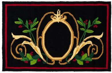SAFAVIEH Hand-Hooked Monogram Gjylnaze Half Moon Rug