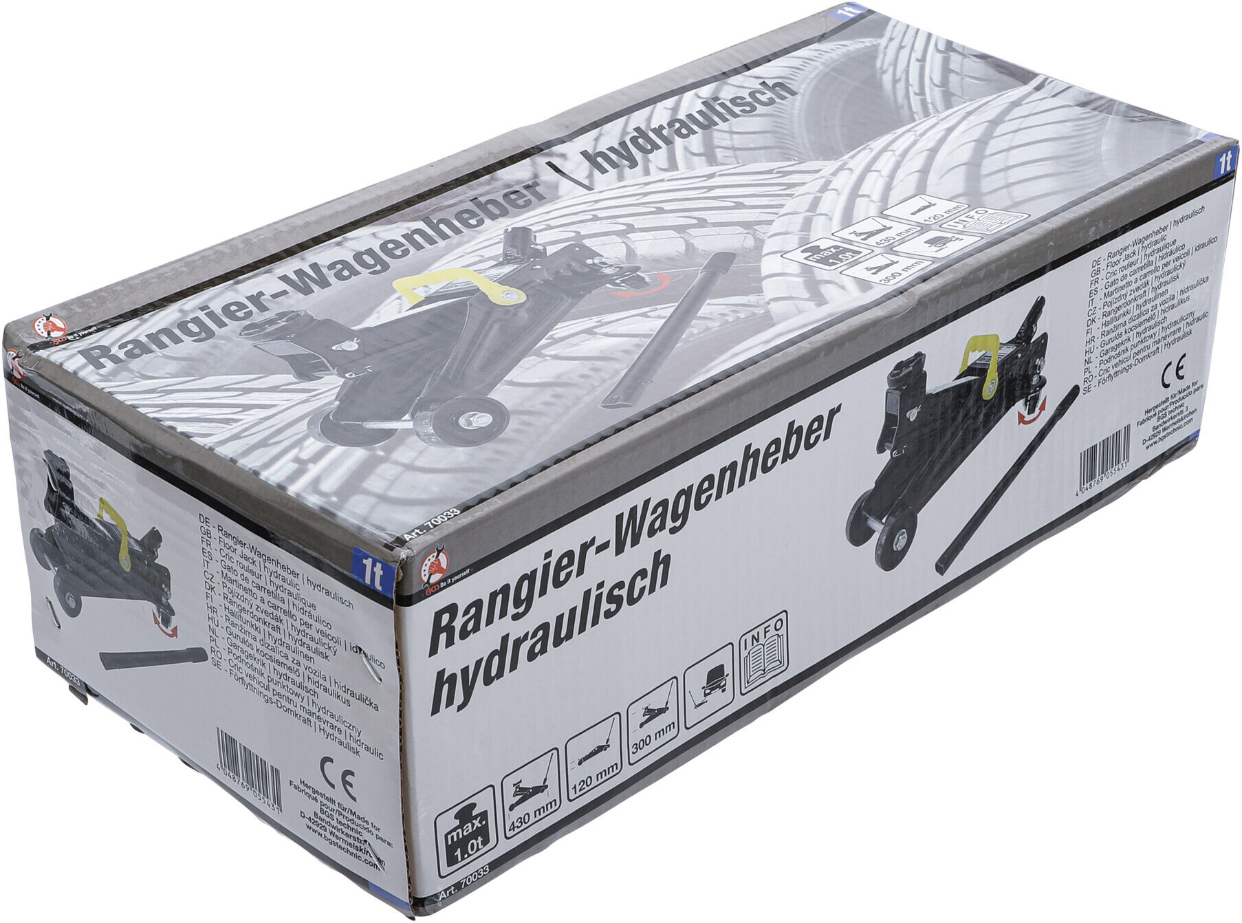 BGS Do it yourself Rangier-Wagenheber hydraulisch 1 t (70033)