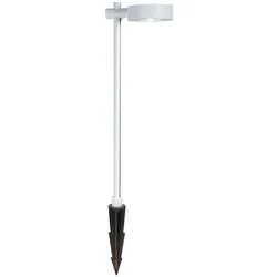 Außenlampe Stehleuchte Steckleuchte LED weiß Aluminium Gartenleuchte H 102,5 cm