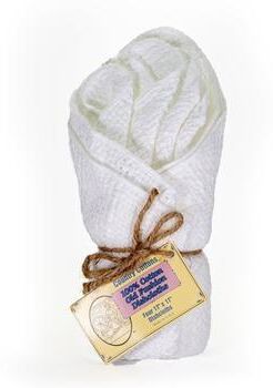 "Country Cottons 100 Percent Old Fashion Cotton Dishcloths 11""x11"" Set of 4 (2 natural color mixed with 2 colors of your choice)"