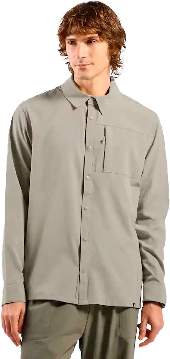 Odlo essential camisa montaña manga larga hombre Gris (M)