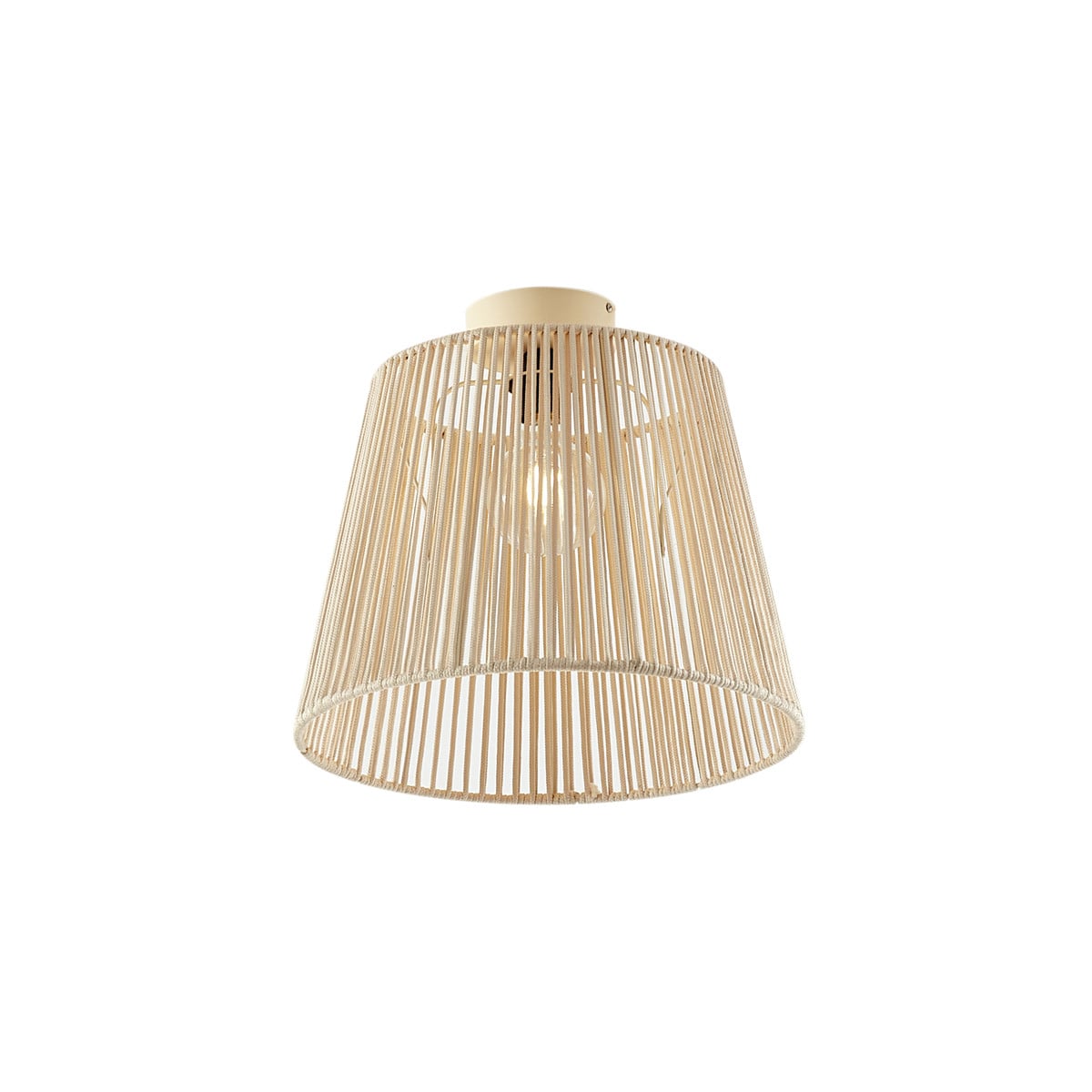 Qazqa Japandi buiten plafondlamp met beige rattan - IP54