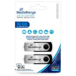 MediaRange MR911-2 USB-Stick 32 GB (Packung mit 2)