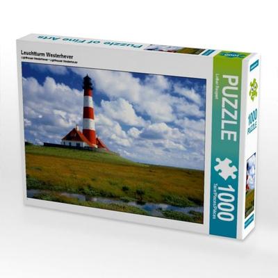CALVENDO Puzzle Leuchtturm Westerhever | 1000 Teile Lege-Größe 64x48cm Foto-Puzzle für glückliche Stunden