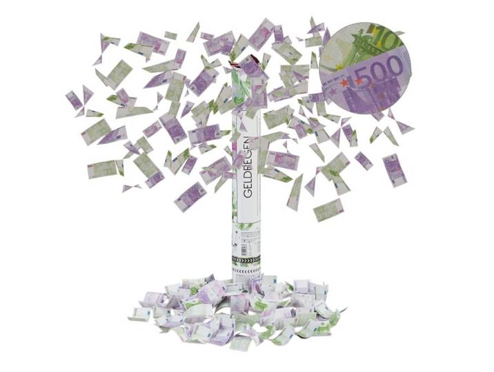 Relaxdays Lanceur de confettis billet de banque