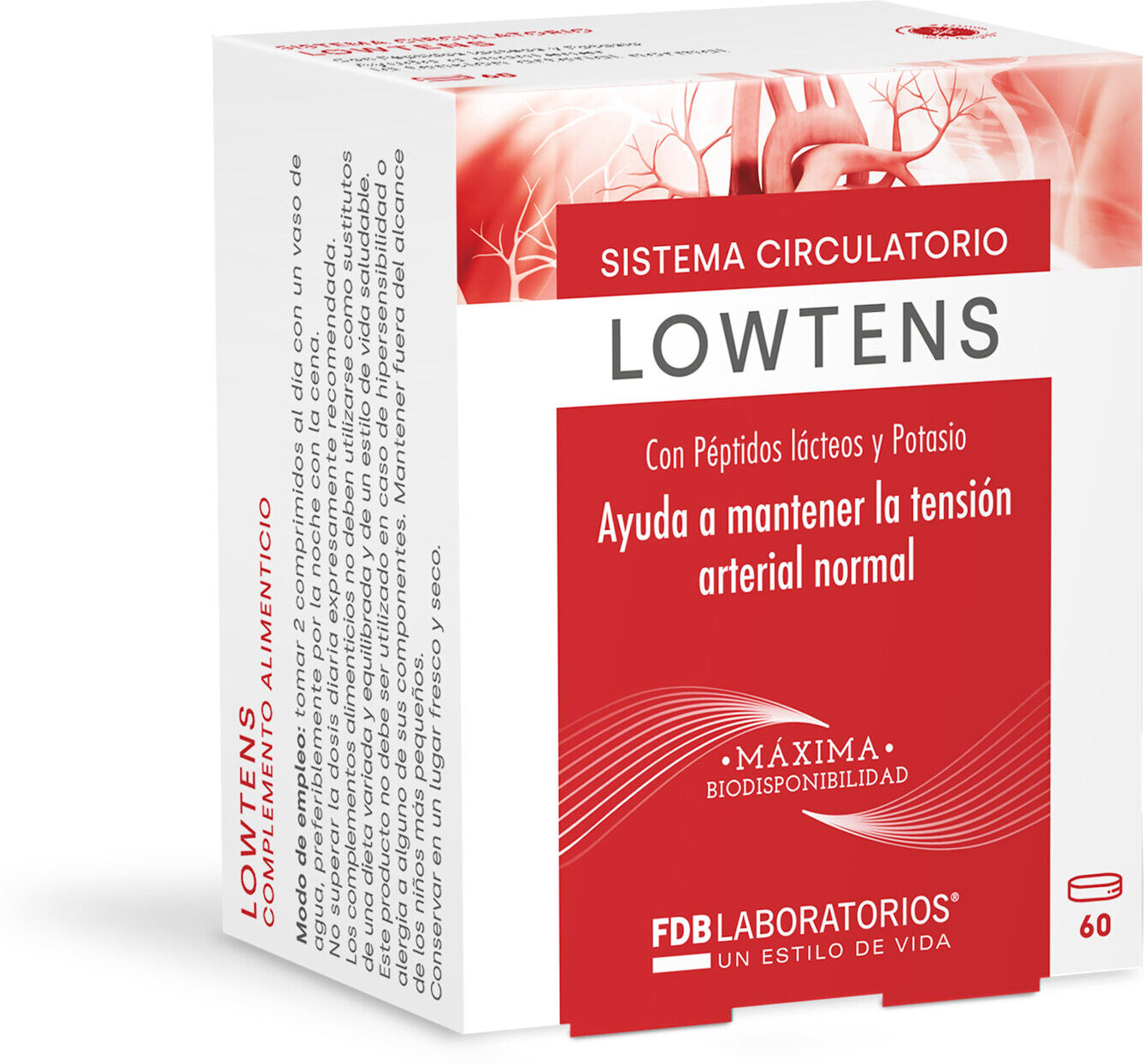 FDB Laboratorios Lowtens Lactic Peptides 60 Tablets