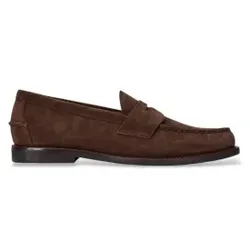 Polo Ralph Lauren für Herren. 803945281001 Alston Penny Loafers aus braunem Wildleder (41), Wohnung, Keine, Lässig, Klassisch