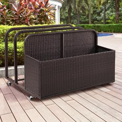 Crosley Furniture Crosley Palm Harbor Wicker Outdoor Storage Pool Caddy