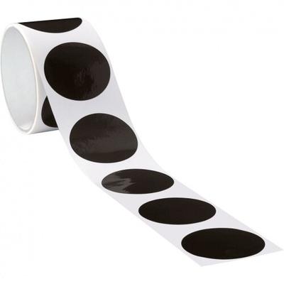 Aufkleber I Markierungspunkt, blanko, schwarz, Folie, selbstklebend, Ø 75mm, 100/Rolle