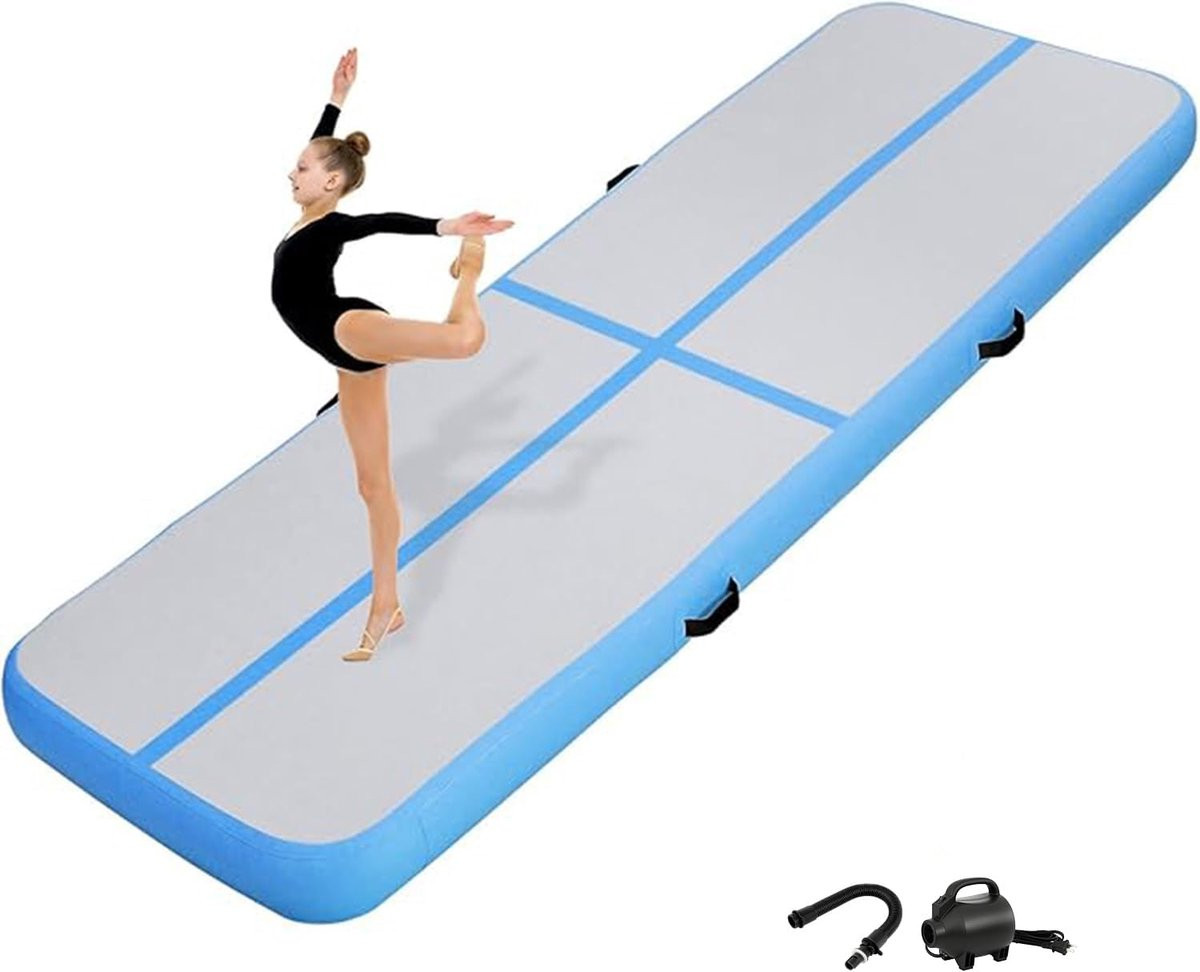 Opblaasbare Turnmat 10 cm Hoog - Professionele Gymnastiek-, Fitness- en Yogamat voor Binnen en Buiten