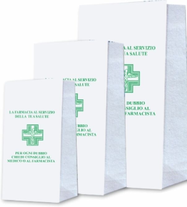 FUTURE SERVICE DI L. SAPORITO Sacchetto di carta bianco 12 + 6 x 24 cm 10 kg