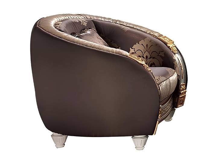 JVmoebel Sessel Designer Sessel von Arredoclassic, braun, Textil, Art déco-Stil (Sessel), Made in Europa