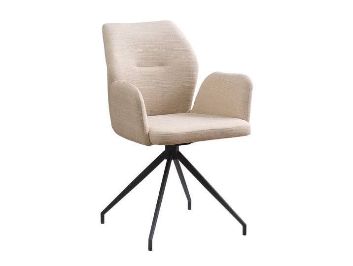Armlehnstuhl, Strukturstoff, Verschiedene Farben, 59×58 cm, 180° Drehfunktion, Modern