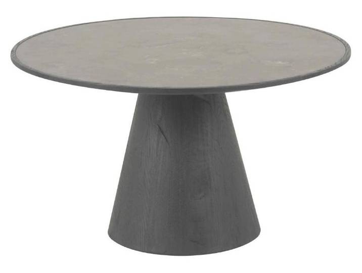SIGNATURE - Table basse en chêne et pierre bleue L70 cm - MAFRA