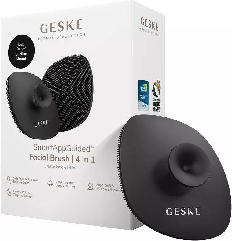 GESKE - Facial Brush   4 in 1, 1 Stück, Schwarz matt