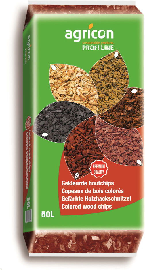Agricon Hackschnitzel Garten rot 50 L
