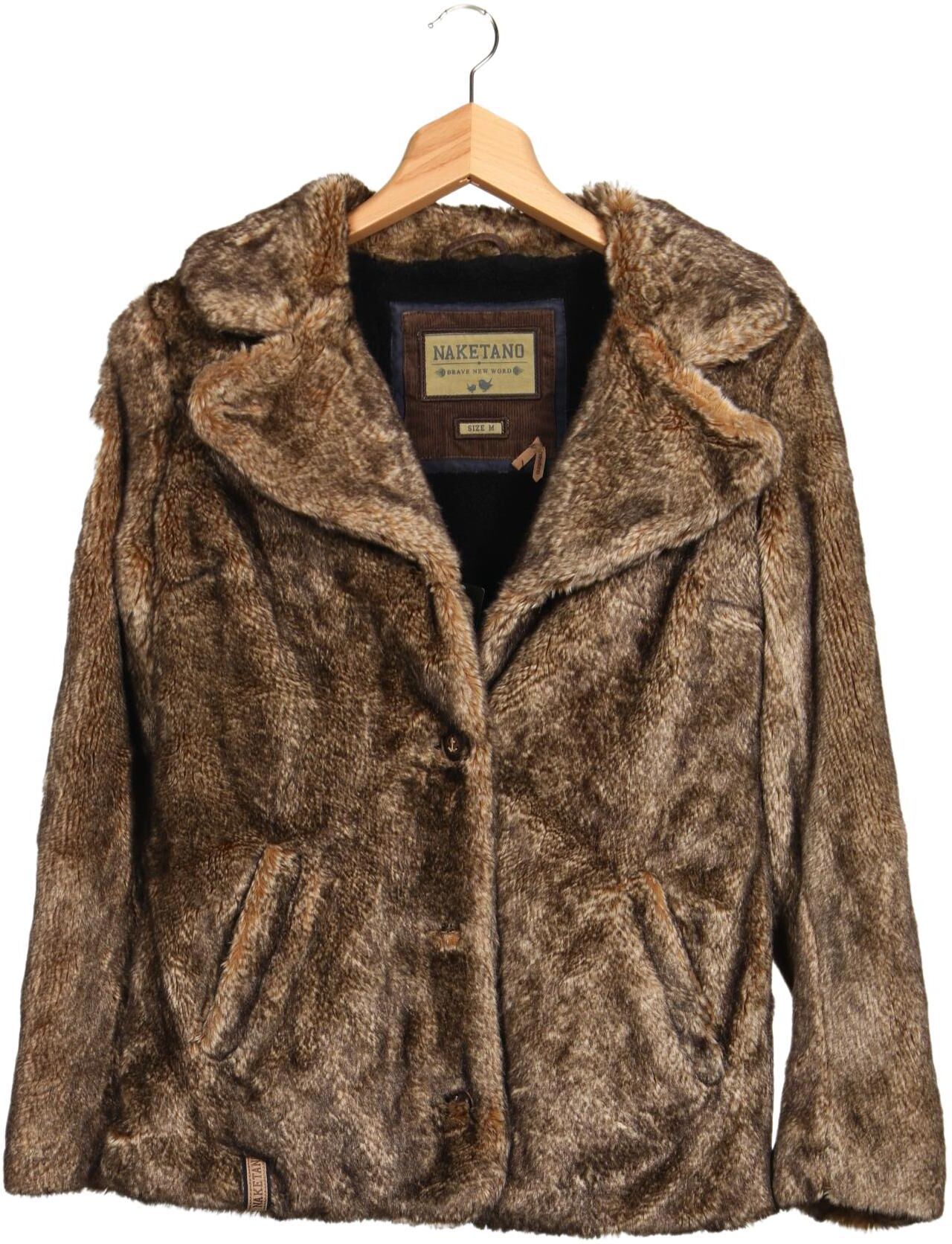 Naketano Damen Jacke, Braun, Gr. M, Synthetik - Second Hand