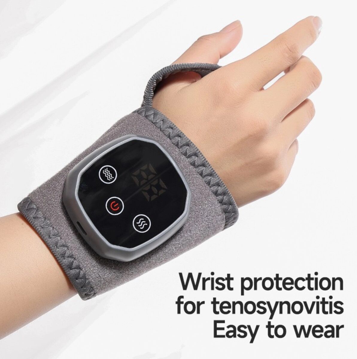 INF Intelligenter Handgelenk-Massager (Nicht-medizinische Verwendung) - Kabelloser beheizter Handgelenk-Wrap mit simulierten