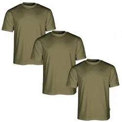 Pinewood 3er-Set: T-Shirts Herren (Oliv), Khaki, XL