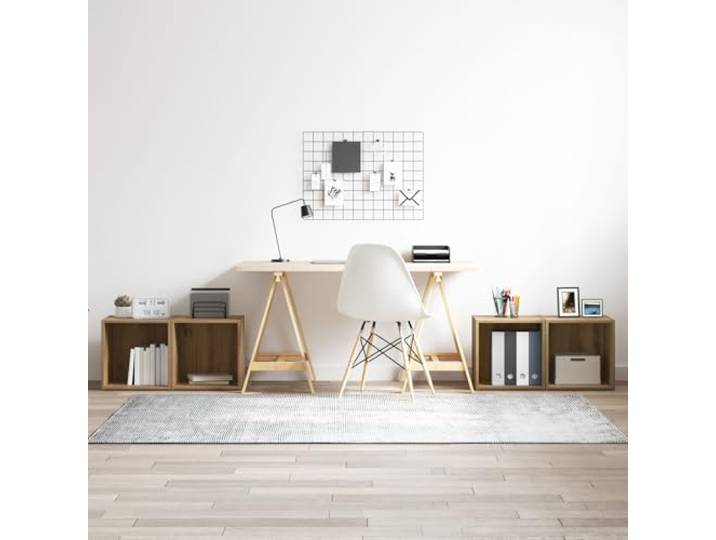 HEFZGDB TV-Schränke 4 Stück Artisan Eiche 37x35x37 cm Holzwerkstoff Set, Stauraum Lösung Wohnzimmer Aufbewahrung