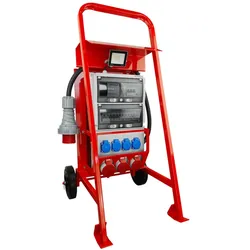 Baustromverteiler mit Ständer Stromverteiler eXT S/FI SET 32A 2x16A 4x230V franz/belg System DV-6184-F