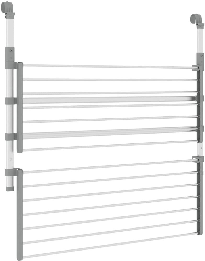 Rebrilliant Aluminum Foldable Wall-Mounted Drying Rack 95" H x 89" W x 25" D