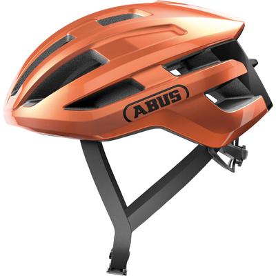 Fahrradhelm ABUS "POWERDOME" Gr. S, orange, Helme, S Kopfumfang: 51cm - 55cm, glänzend, unifarben