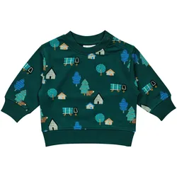 Sense Organics Sweatshirt Bären Fahrzeuge, gruen | mehrfarbig, 80
