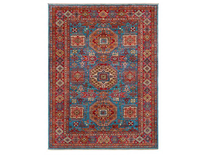 Kazak Ghazni Teppich 155x203 Handgeknüpft Orientteppich Wolle