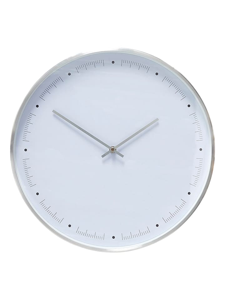Hübsch Wanduhr "Time" in Weiß - Ø 40 cm - onesize