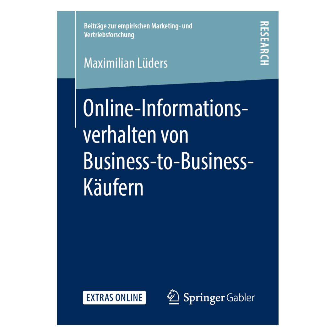 Springer Online-Informationsverhalten von Business-to-Business-Käufern (Deutsch, Softcover, Maximilian Lüders) (56128944)