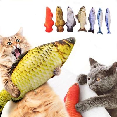 Uplift Treasures Realistic Fish Catnip Plush Toy For Cats 11 23.6 In