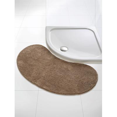 Badematte GRUND Gr. 5, grau (taupe), oval (75cm x 140cm ), Badematten, Badematte